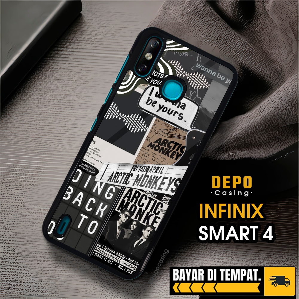 Case Infinix Smart 4 Casing Infinix Smart 4 Casing Depo Casing [BLCK] Case Glossy Case Aesthetic Cus