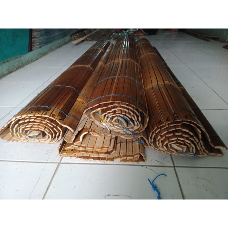 Tirai/Kerai Kulitan Bambu Wulung Kerai Gulung Outdoor