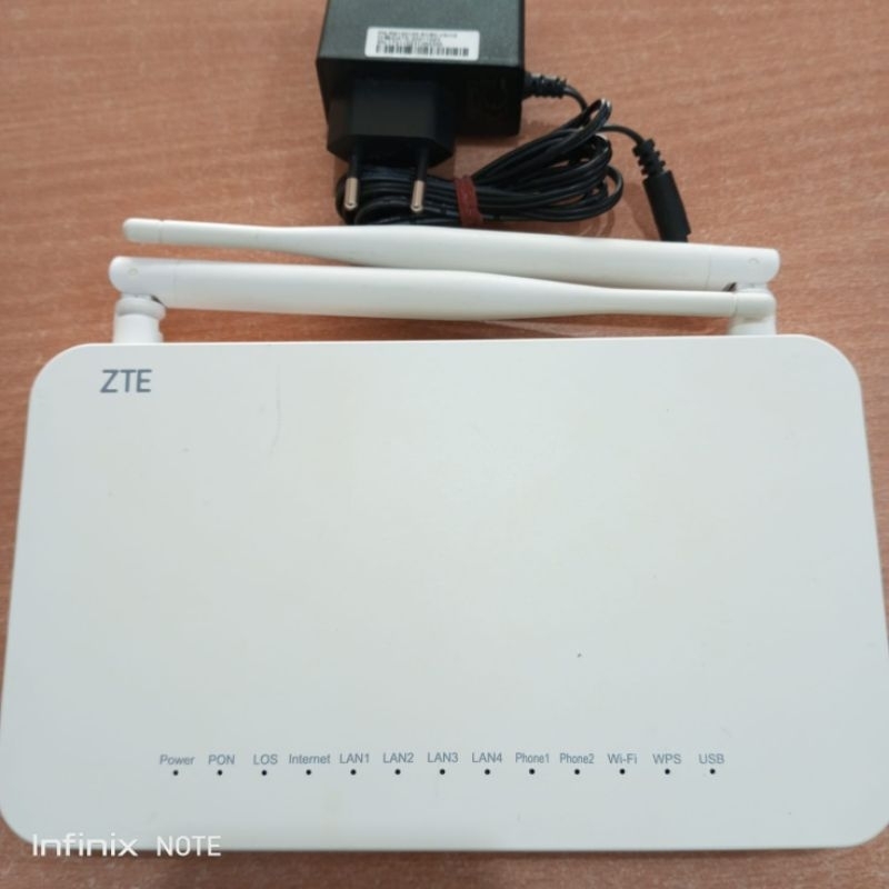 ZTE GPON F609 V3 PORT HIJAU + ADAPTOR (BEKAS MULUS NORMAL)