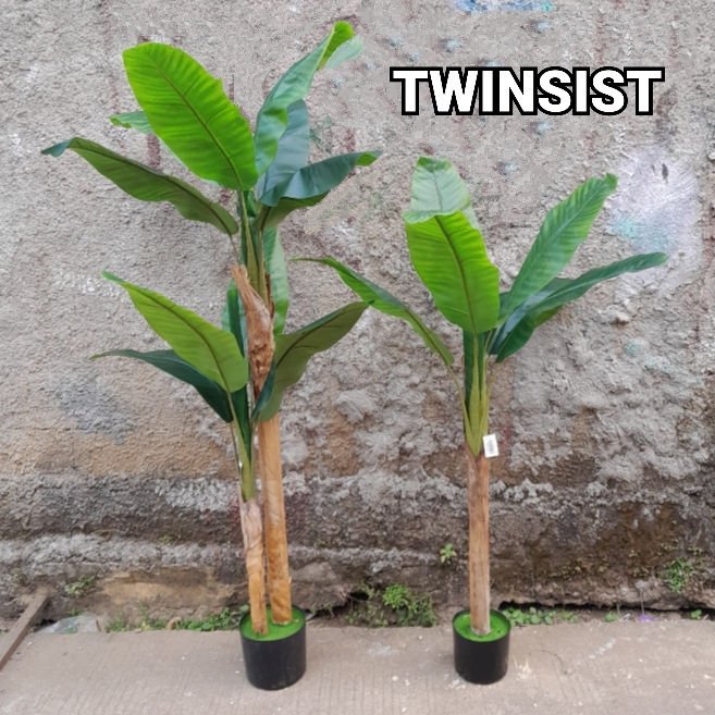Pohon Hias Plastik Besar Tanaman Pisang Anakan Artificial Palsu Dekorasi Hiasan Rumah Cafe Aesthetic