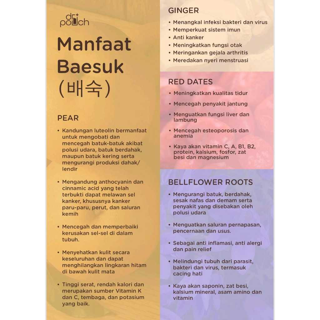 

Ay00! Dr Pouch Korean Baesuk Extract (isi 10 sachet)