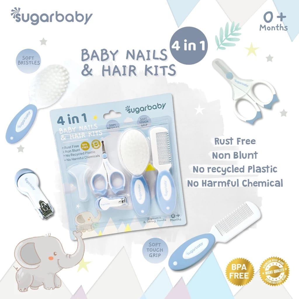 Sugar Baby Set Gunting Kuku Bayi / Baby Nail & Hair Kits Sugar Baby / Gunting Sisir Bayi