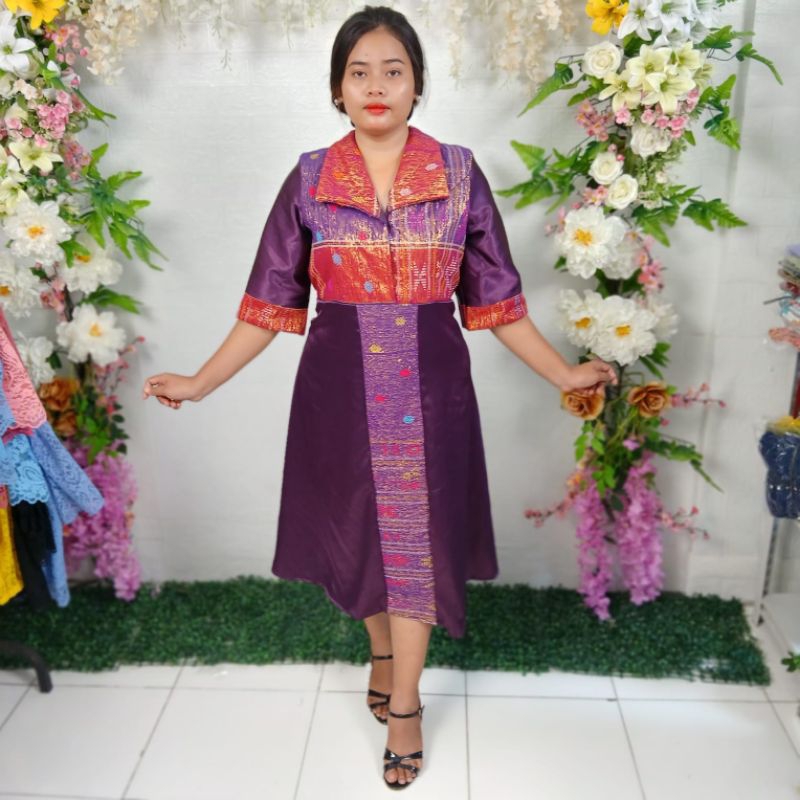 Dress Ulos Modern Kombinasi Mewah by Miss Nauli