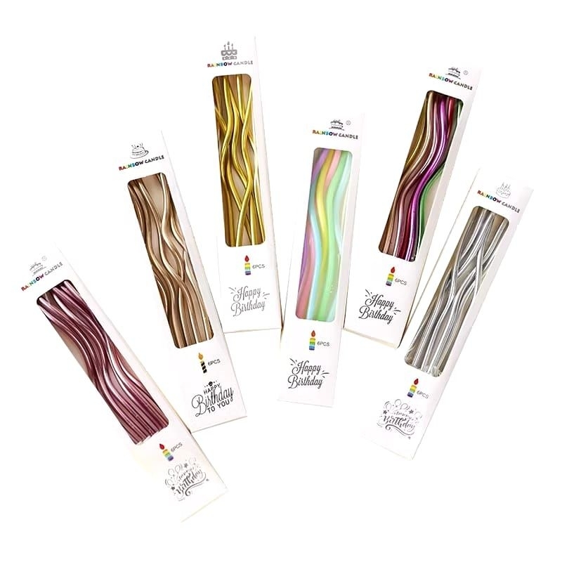 lilin spiral metalic mewah pastel kado ultah topper kue sprinkle kuromi cinamoroll topper bola hiasa