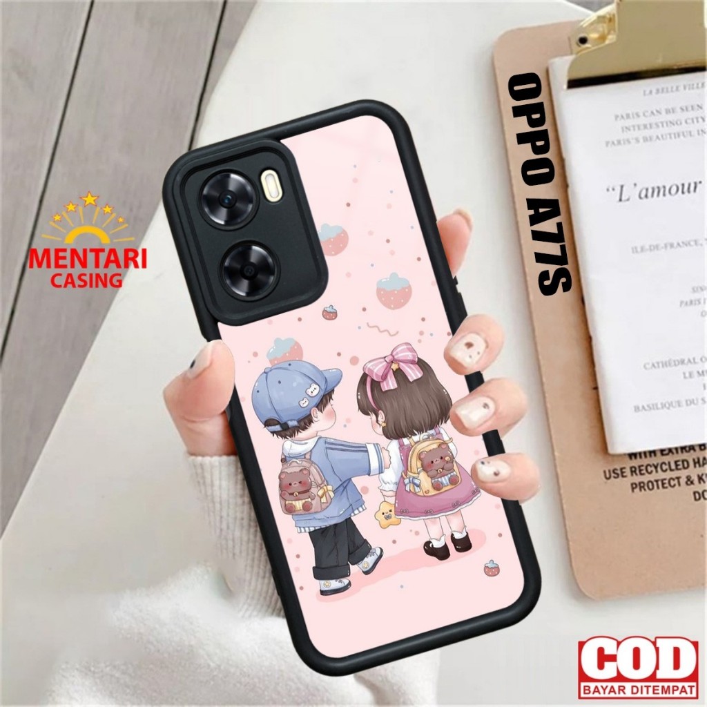 Casing Oppo A77S Case Oppo A77S Couple Bahan Hardcase Glossy Softcase Glossy Cassing Terbaru Terlari