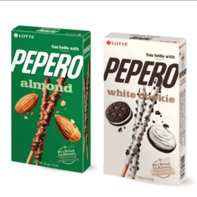 

LOTTE Pepero Biskuit Stik White Cookie 32 g snack korea almond