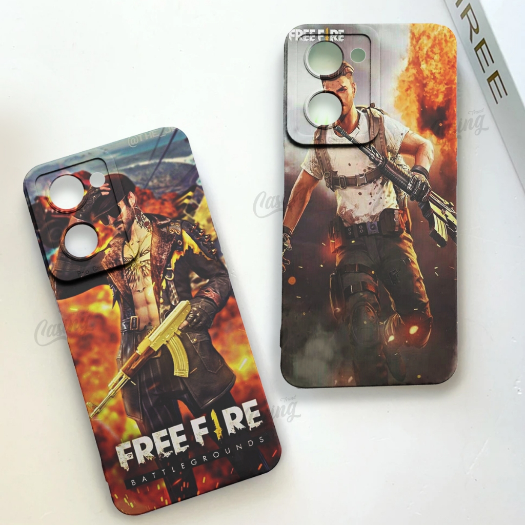 For Vivo Y03 Y18 Y20 Y12 Y28 4G Y100 Y22 Y16 Y17S Softcase Casing Trand Hp  Gambar Free Fire - GM41