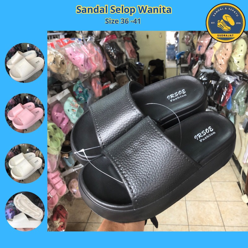 sandal wanita selop tebal tinggi irose