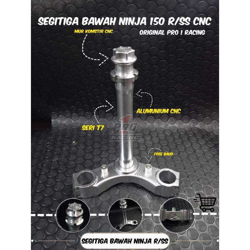 SEGITIGA BAWAH NINJA 150R CNC / SEGITIGA BAWAH NINJA SS / NINJA R ALUMUNIUM CNC SERI T7