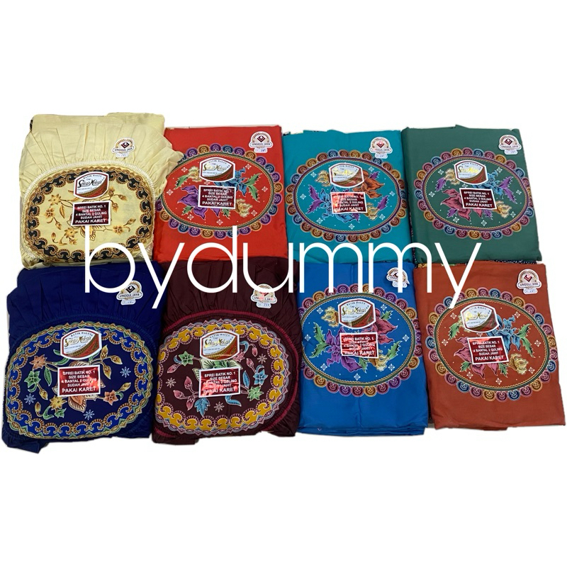 Sprei Batik Pekalongan Sekar Mekar Unggul Jaya Bantal 4 halus pakai karet