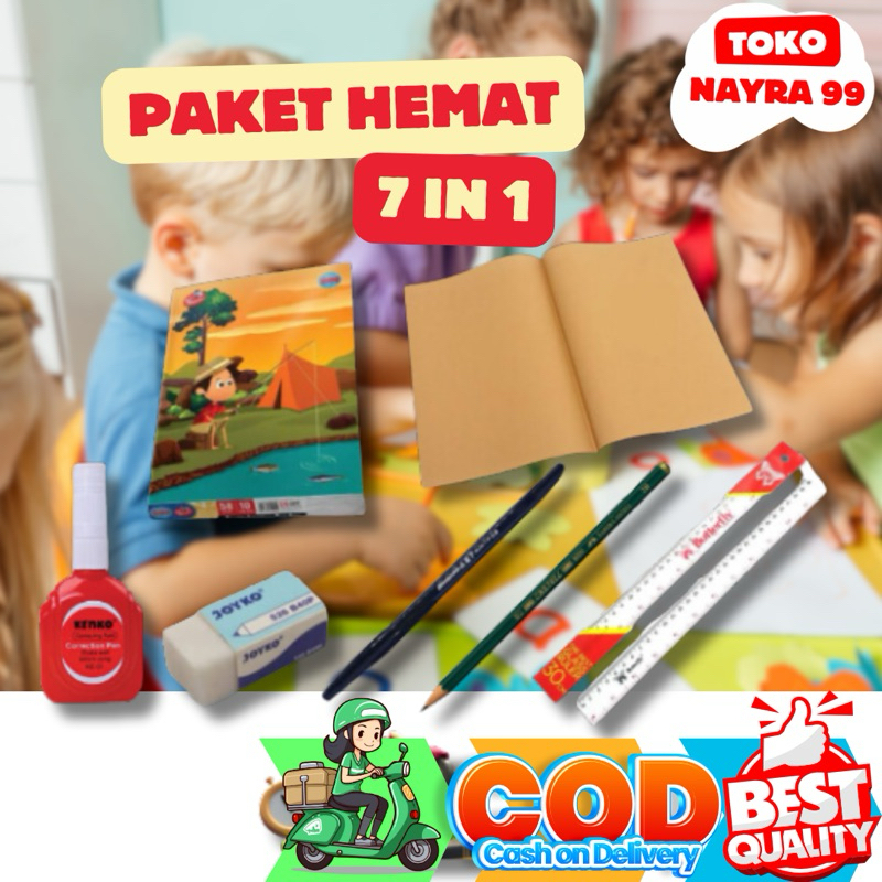 

paket hemat 7in1 buku tulis sidu 58 lembar 1pack isi 10pcs