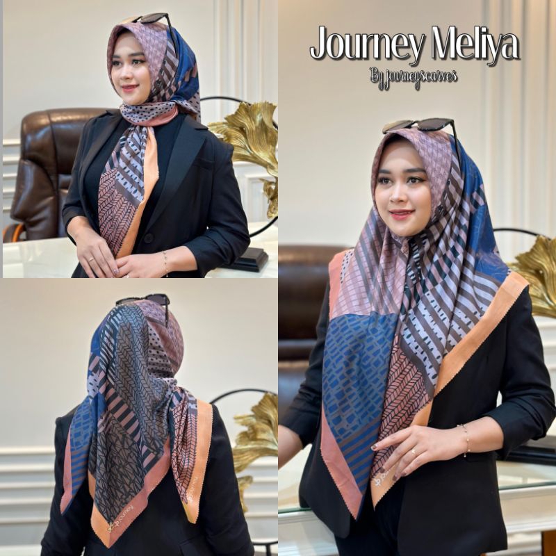HIJAB JOURNEY MELIYA SCARF - KERUDUNG SEGI EMPAT SIZE 115X115 BY JOURNEY SCARVES