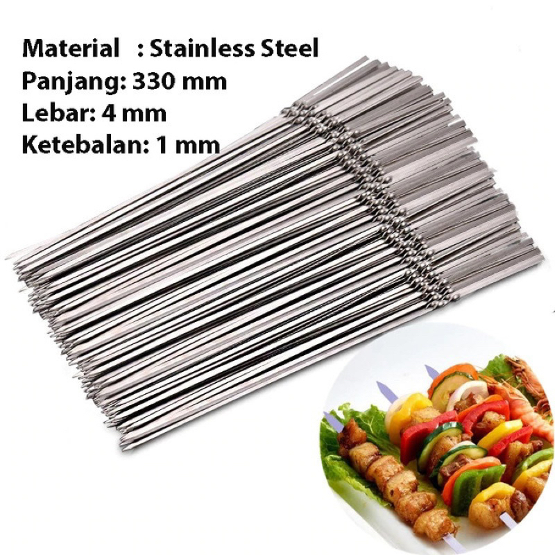 Tusuk Sate Ulir Tusuk Sate Stainless Steel