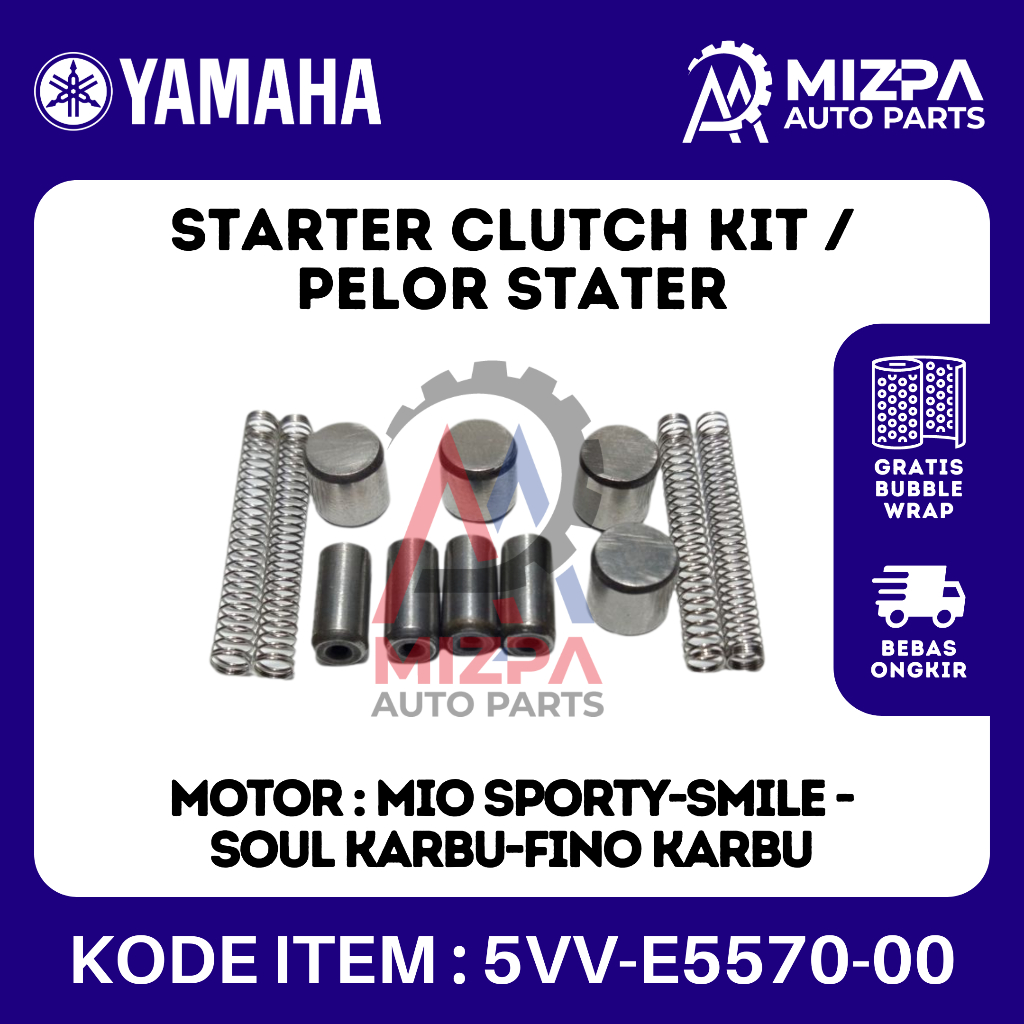 YAMAHA 5VV-E5570-00 Starter Clutch Kit Pelor Stater Mio Sporty Smile Soul Karbu Fino Karbu