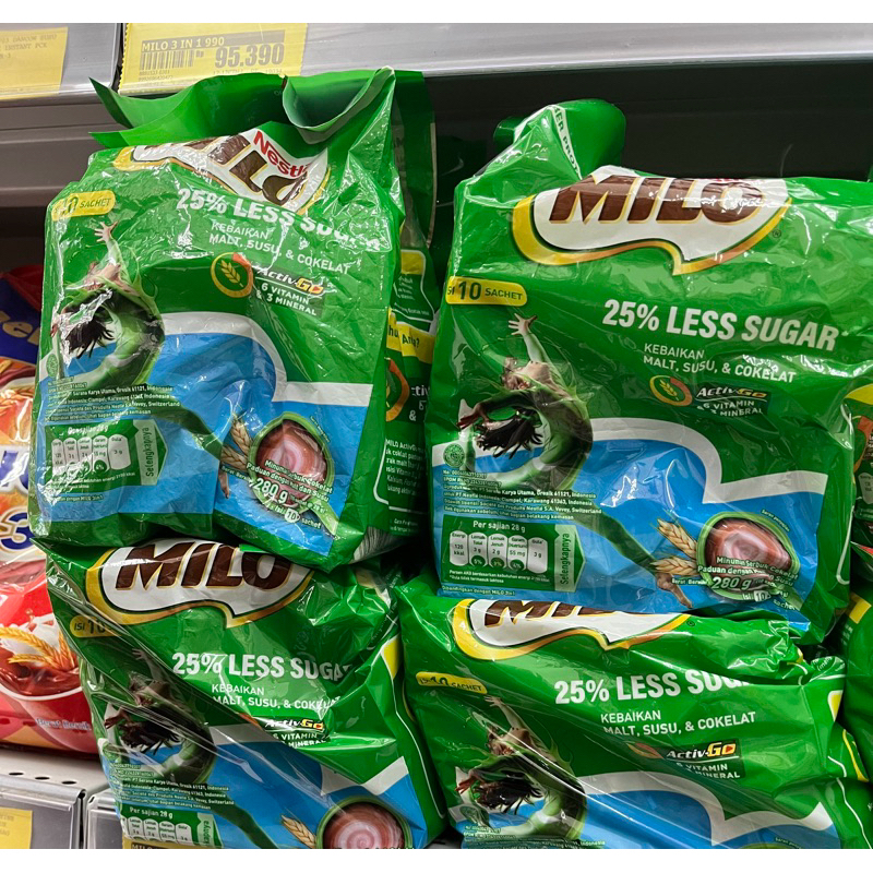 

milo less sugar isi 10sachet