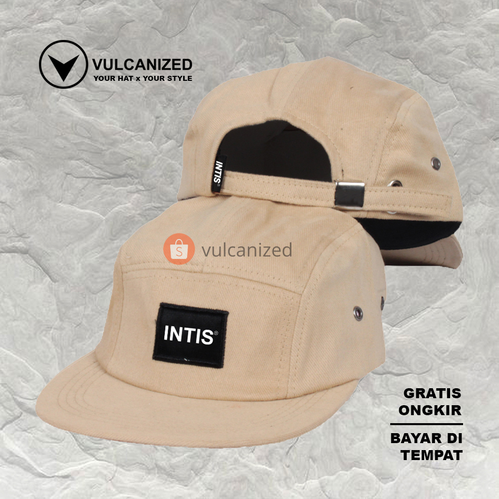Intis Topi 5 Panel Basic - Cream Topi Pria