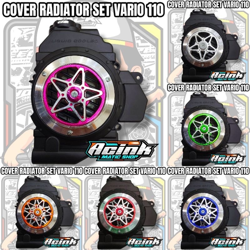 Tutup radiator cover radiator set spiner bintang honda vario 110 techno vario 110 pakai radiator