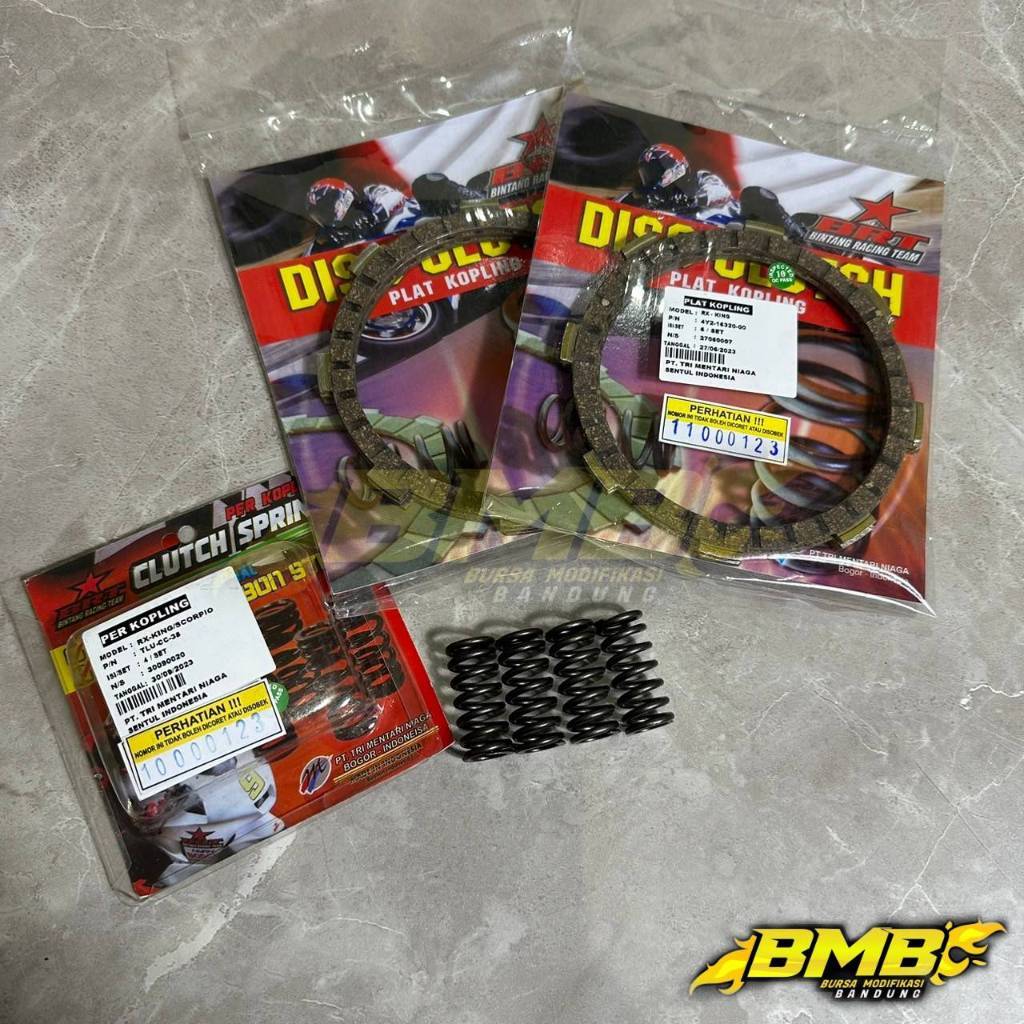 PAKET KOPLING RX KING ORIGINAL BRT KAMPAS KOPLING DAN PER KOPLING RX KING (Original)