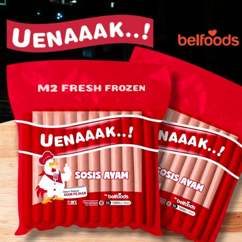 

Sosis Uenak Belfoods 1kg isi 30