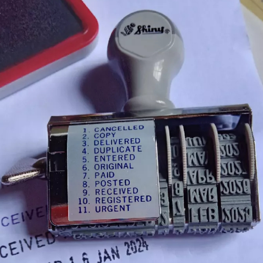 

RB Stempel Shiny S-70 S70 (Office Stamp - Tanggal) Paid Received Cancelled Copy Delivered Duplicate