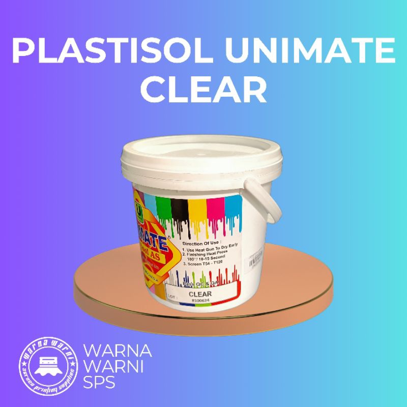 TINTA SABLON PLASTISOL UNIMATE CLEAR/TRANSPARAN 1KG
