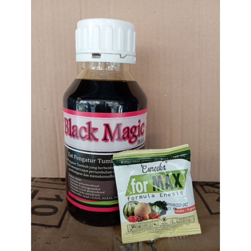 Bundling Pupuk Black Magic 500 ML [Obat Daun dan Pertumbuhan Tunas Baru] & Golden Gib / for Max [Oba