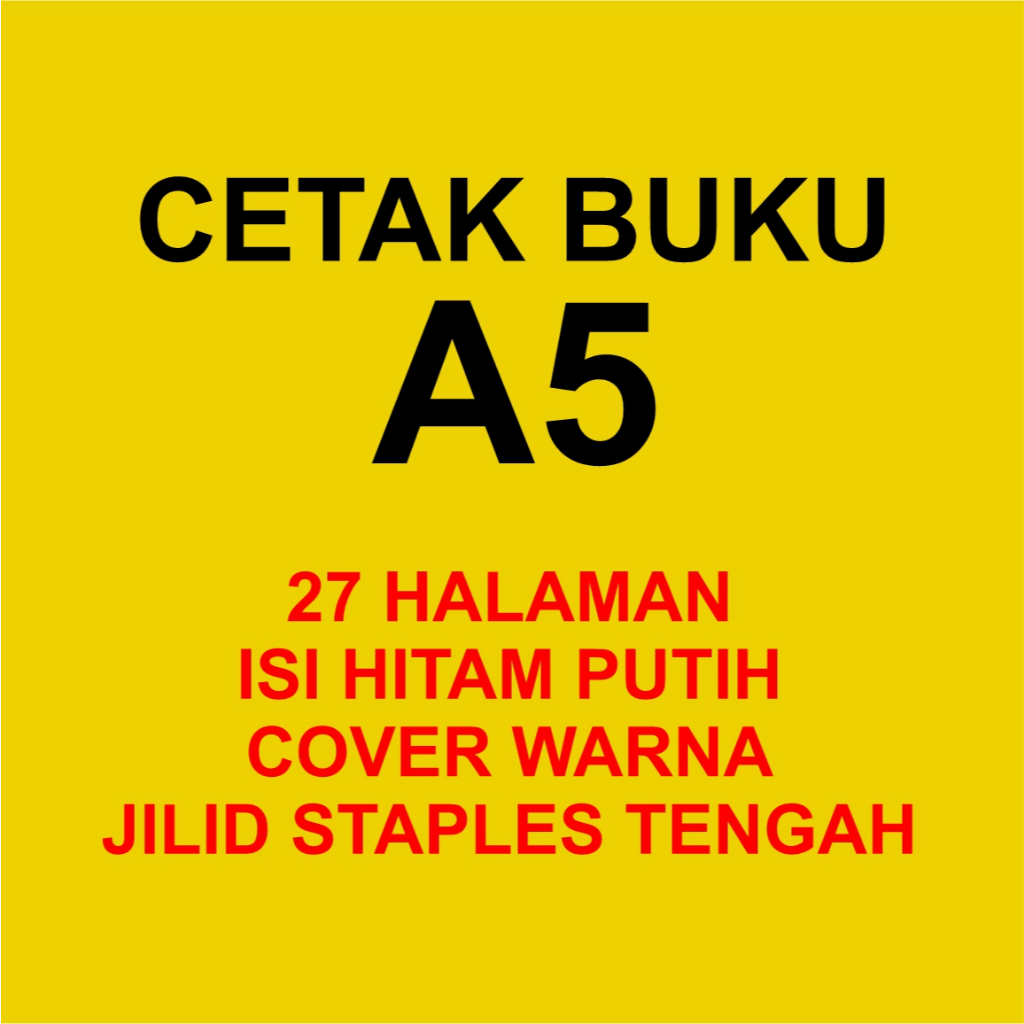 CETAK BUKU DOA A5 JILID STAPLES TENGAH