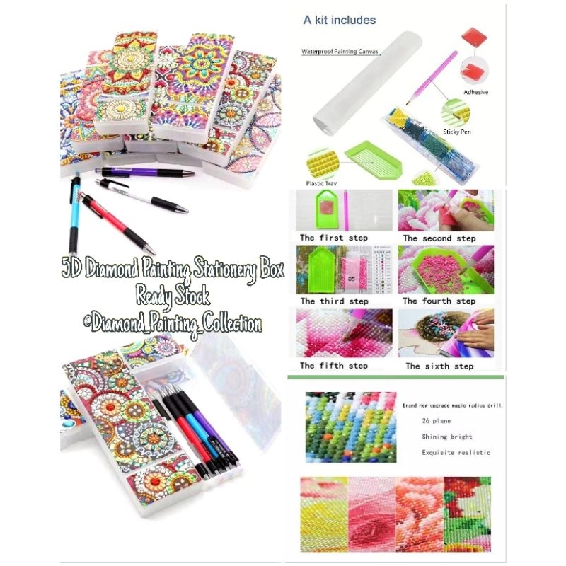 

PROMO 5D diamond painting stationery box special-shaped - Kotak pensil lukisan berlian 5D