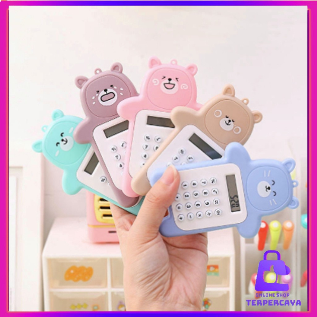 

OST Kalkulator Portable Mini Beruang Calculator Mini Portable Motif Bear Kalkulator Unik Kalkulator 8 Digit Mini Portable Kalkulator Beruang Tombol Karet Kalkulator Sekolah /Stationary Warna Warni