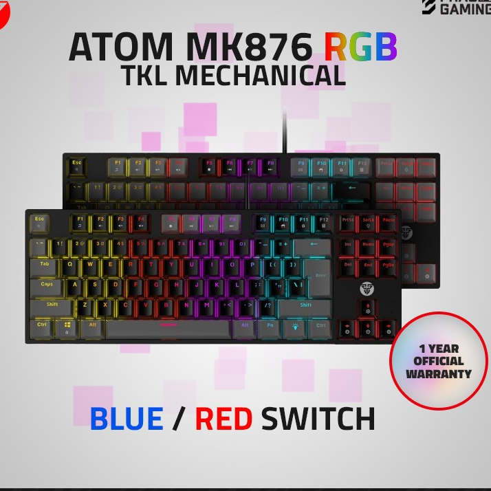 Fantech ATOM MK876 AtomMK876 RGB Gaming Mechanical Keyboard TKL
