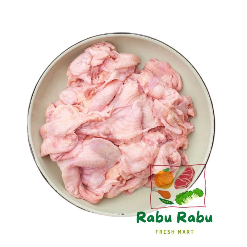 KULIT AYAM FROZEN 1 KG  SKIN CHICKEN MURAH SEGAR BROILER DAGING BEKU BOILER JAKSEL JAKARTA SELATAN N