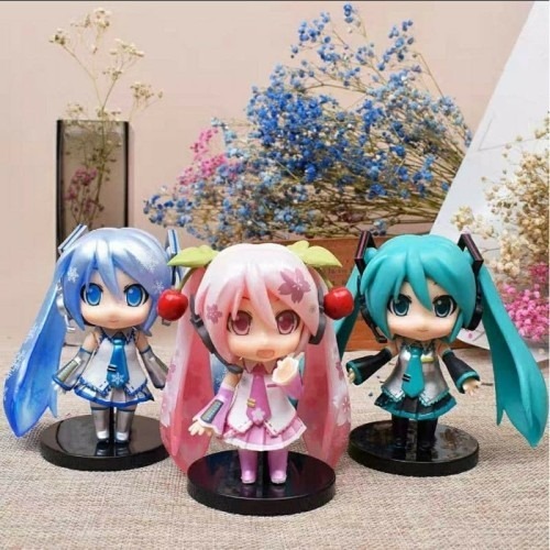 Figure Anime Hatsune Miku Nendroid Set 3pcs