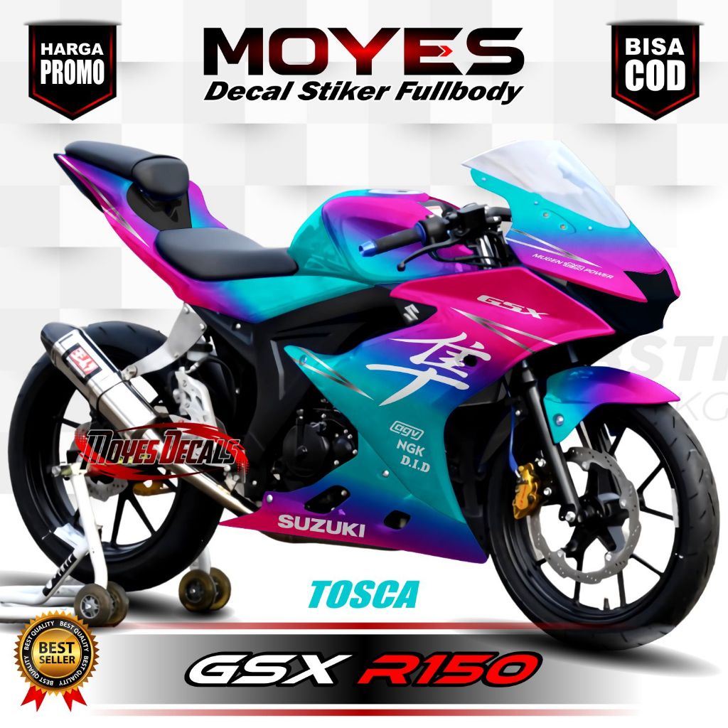 Decal Motor GSX 150R - Stiker Motor GSX 150R Fullbody Premium - Variasi Motor Suzuki GSX 150R BUNGLO