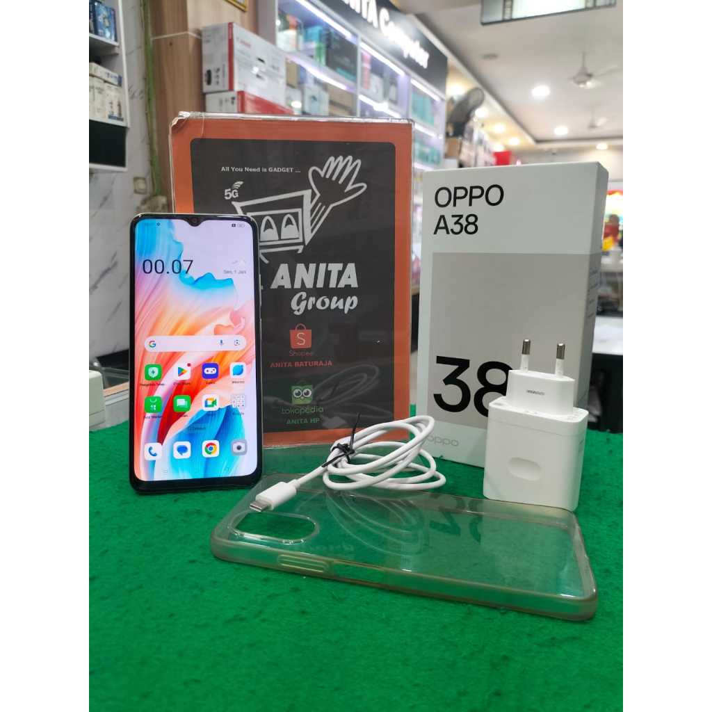 SECOND OPPO A38 RAM 6/128GB (GOLD) FULLSET