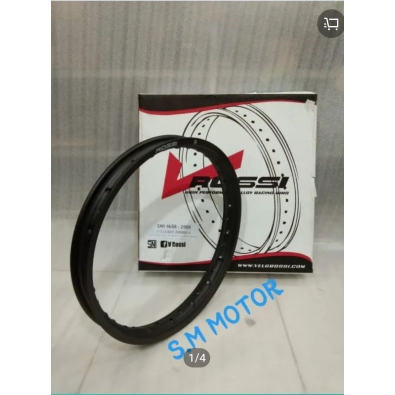 Velg Rossi Ukuran 140 Ring 16 Warna Hitam 1 pcs atau satu biji

