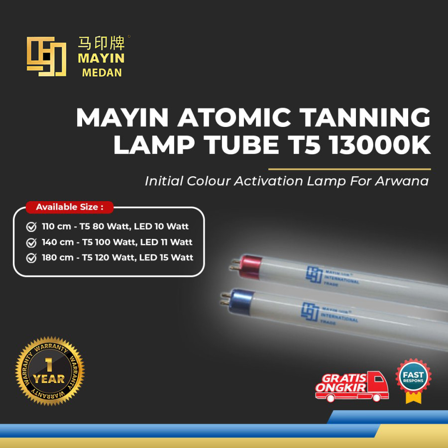 Mayin Atomic Tanning Lamp Tube T5 Flourescent 13000k ikan Arowana