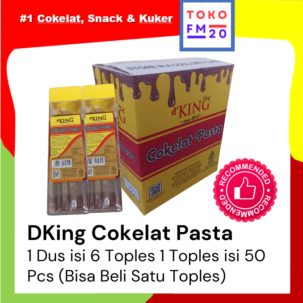 

Cokelat Pasta d'King Coklat PASTA Cair Lumer 1 Dus isi 6 Toples