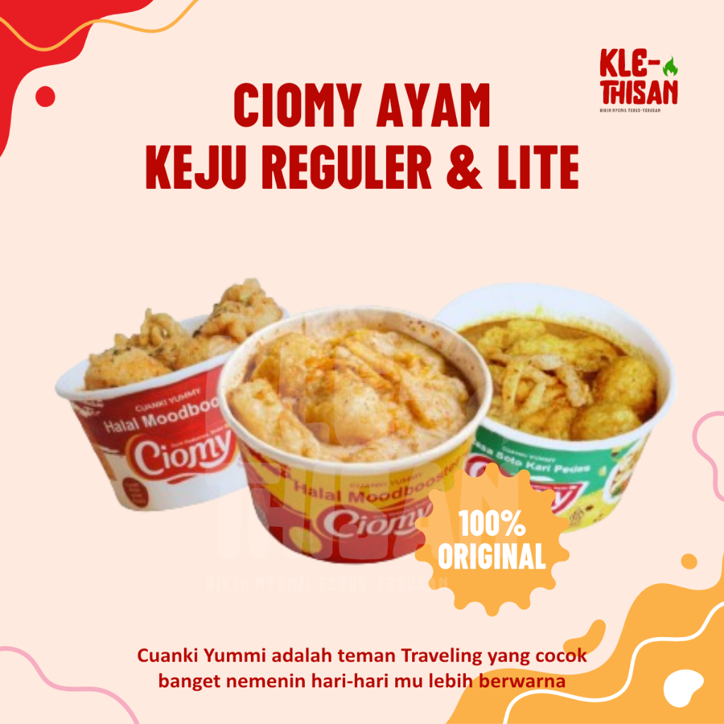 

CIOMY Cuanki Instan Non MSG Chiken Cheese Cup Spicy Reguler Lite Halal