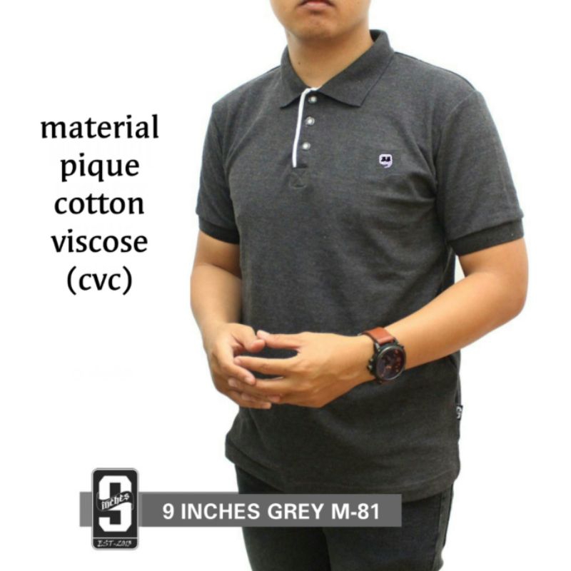 JnS - Baju Kaos Kerah Polo Shirt Distro PREMIUM Original 9 Nine inches Cotton Pria Berkerah Casual