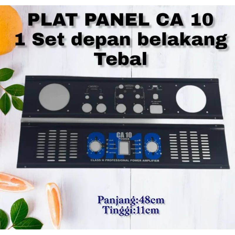 PLat Panel CA 10 Depan - Belakang 1 set, Plat Cover Power Amplifier CA 10 berkualitas