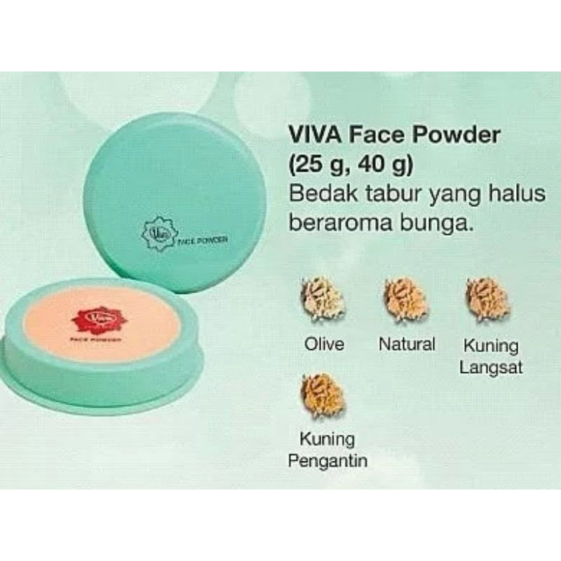 Bedak tabur Viva || Viva bedak tabur pot hijau