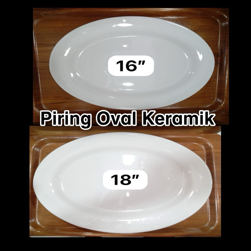 Piring ikan Oval Jumbo 16”-18” | Piring ikan keramik