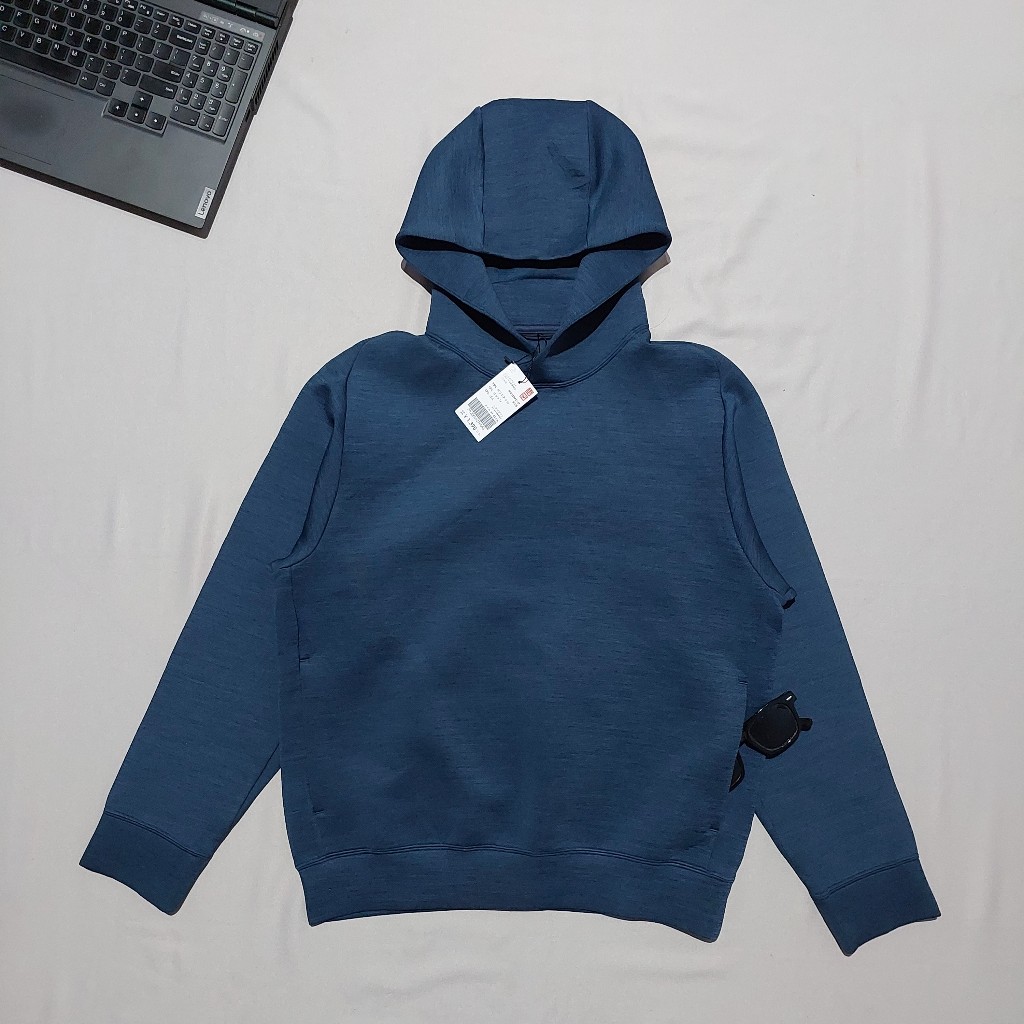 Ready S Pullover Uniqlo Sweat Dry Hoodie Original - Dark Navy