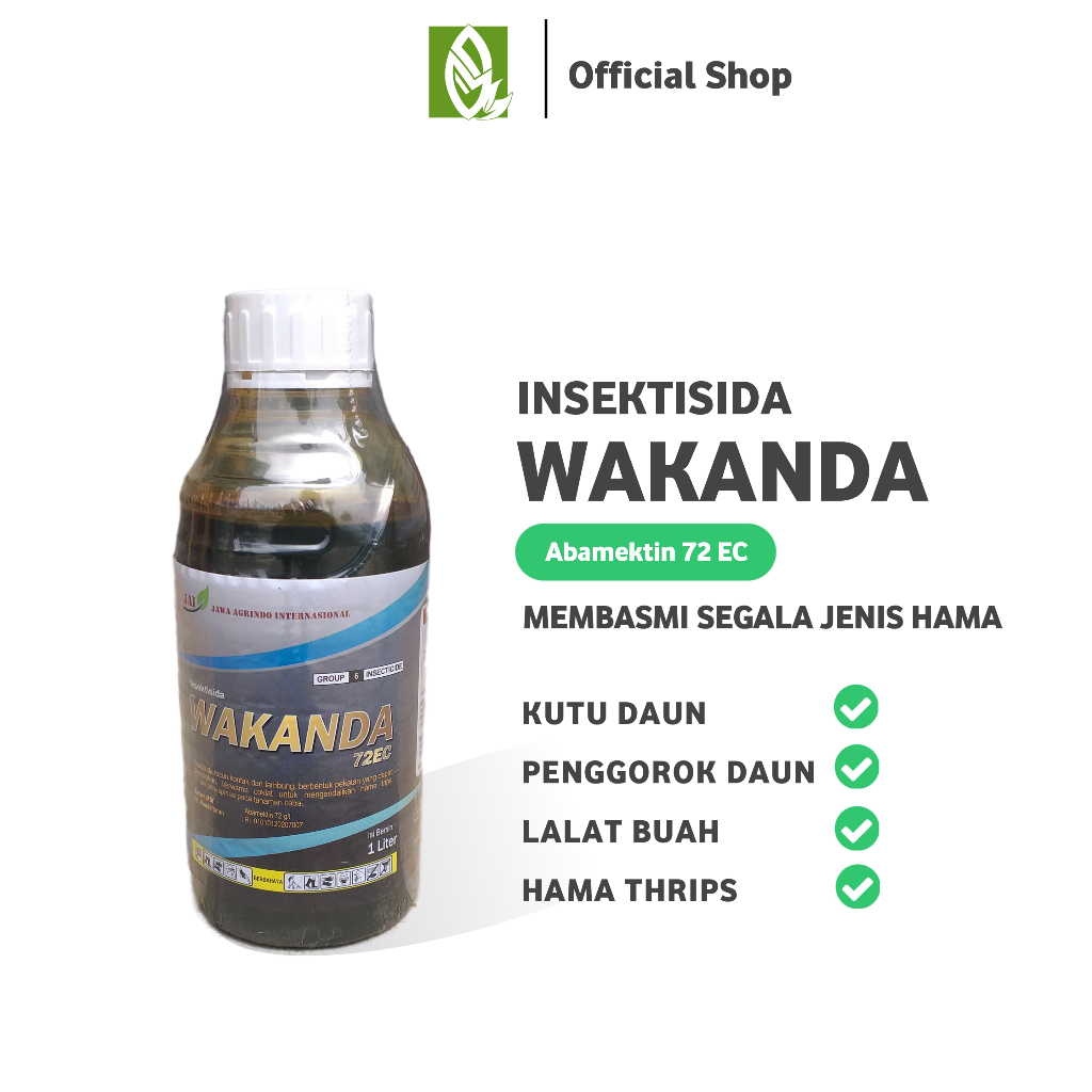 WAKANDA 1 LITER ABAMEKTIN 72EC PEMBASMI HAMA GRATIS KAOS