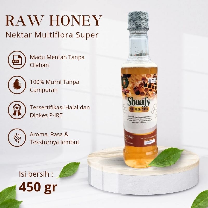 

MADU ASLI 100% MURNI MULTIFLORA SUPER (RAW HONEY) 450gr