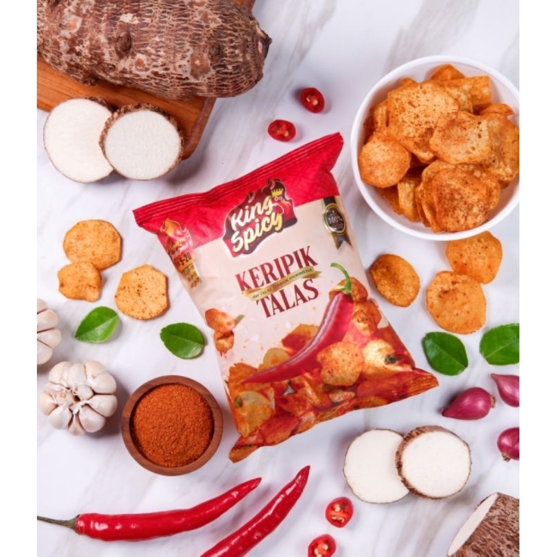 

KING SPICY Tarochips / Taro Chips / Keripik Talas 100g