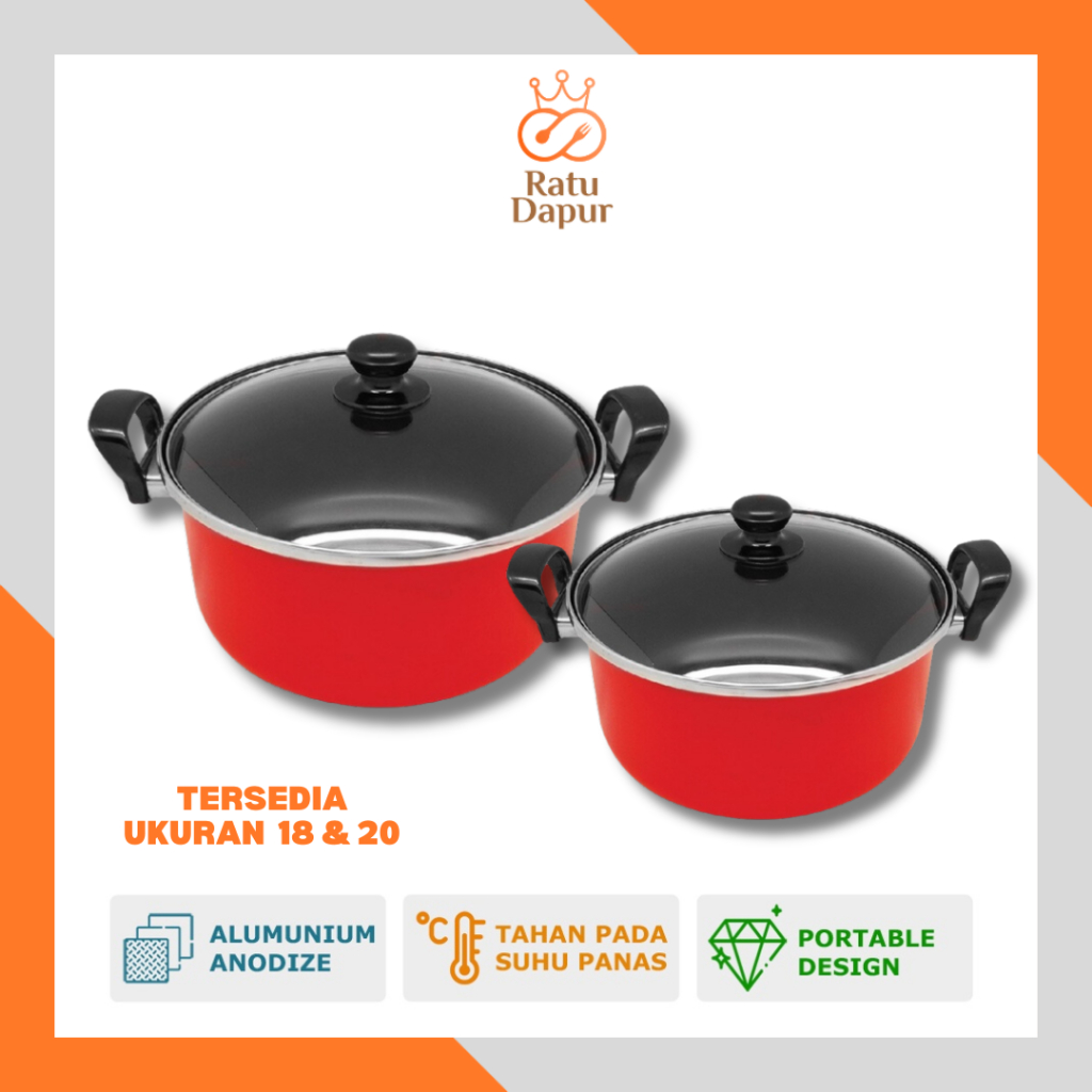 (KHUSUS LIVE) Maspion Panci Dutch Oven anti Lengket / Panci Rebus Penggorengan Serbaguna