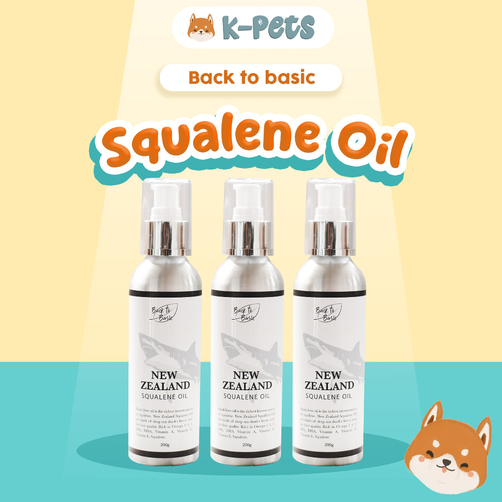 Back to Basic New Zealand Squalene Squallane Oil Minyak ikan hiu anjing kucing pet hewan
