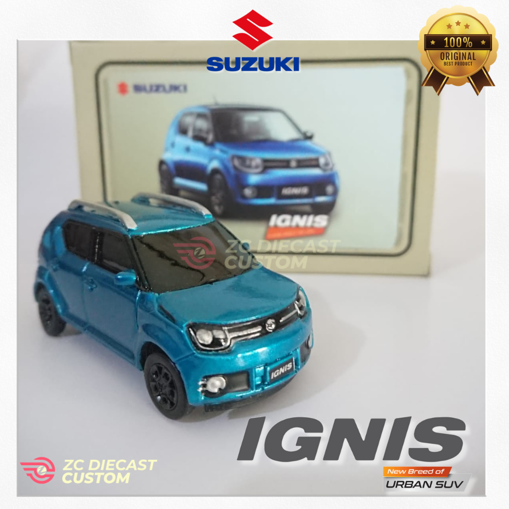 Diecast Mobil Suzuki Ignis GL M/T Skala 1:43 Miniatur IGNIS, Replika IGNIS. BISA CUSTOM WARNA & PLAT
