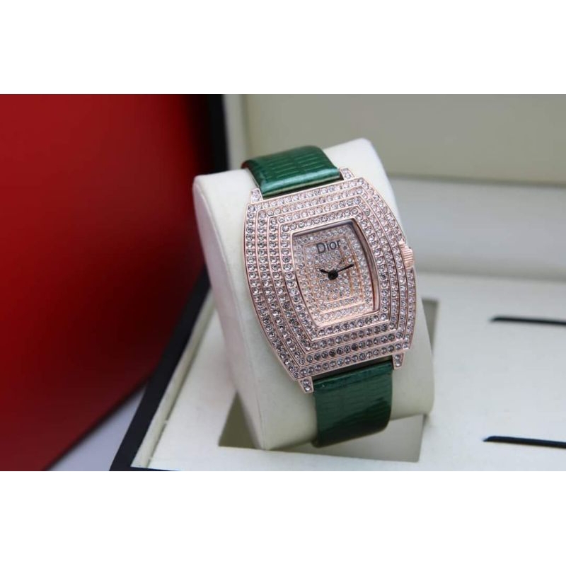 Jam Tangan Wanita D-6775 Primida Kulit Premium Free Box Tanggal Aktif